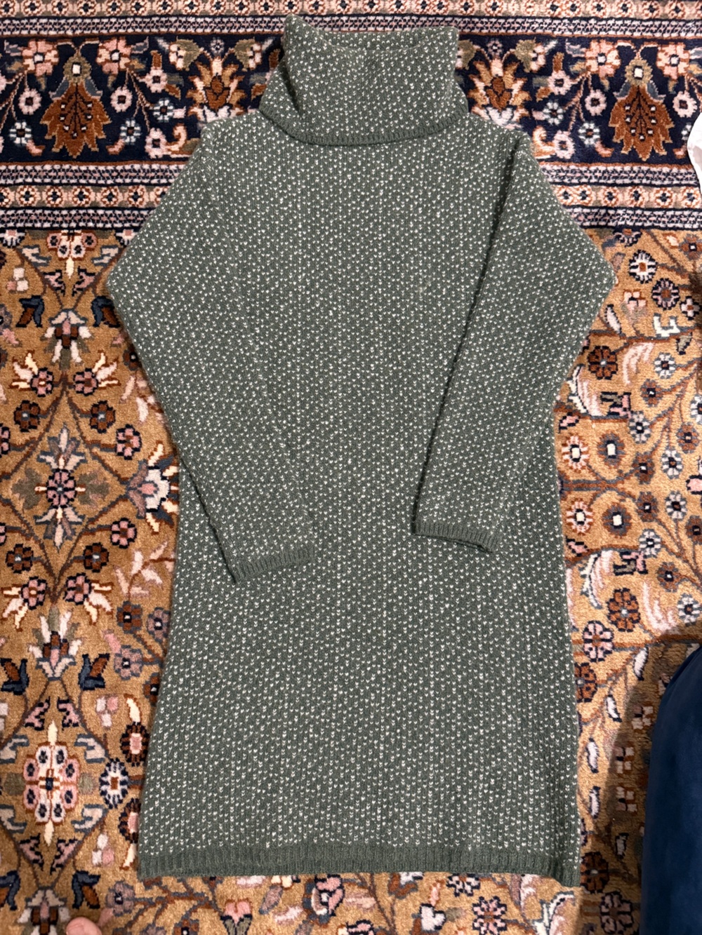 Madewell Olive Knit Turtleneck Dress